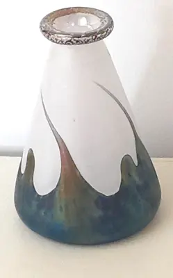 Buy Heron Glass Vase From The Gallery Range - Azure Green With White - Hand Crafted • 32£