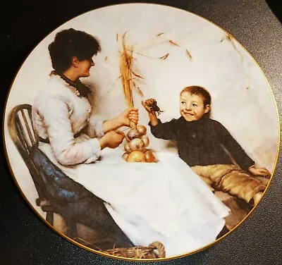 Buy Coalport The Newlyn Artists Edwin Harris Mother & Child Plate His First Catch • 12.99£