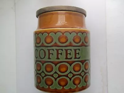 Buy VTG 1970s HORNSEA POTTERY COFFEE STORAGE JAR BRONTE PATTERN APPROX 15.5cm.HIGH • 8£