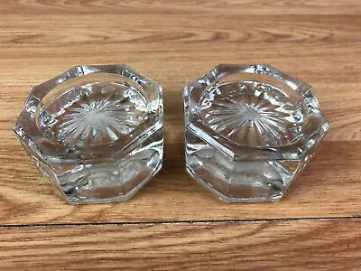Buy Pair Of Clear Glass Octagonal Tealight Holders  • 18.99£