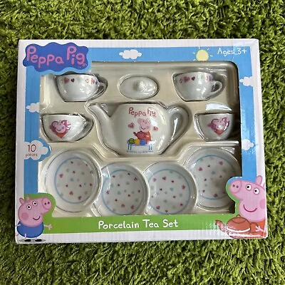 Buy Peppa Pig Porcelain China Tea Set Cups Saucers Teapot Pretend Play Cafe Kitchen • 2£