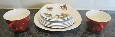 Buy Vintage Midwinter Style Craft Fashion Shape 2 Cups/2 Saucers/4 Plates • 20£