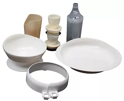 Buy Standard Tableware Set White One Handed Eating Drinking • 32.95£