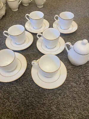 Buy RC Noritake Porcelain Bone China Tea Set Six Cups And Saucers ,Sugar Bowl,VGC • 15£