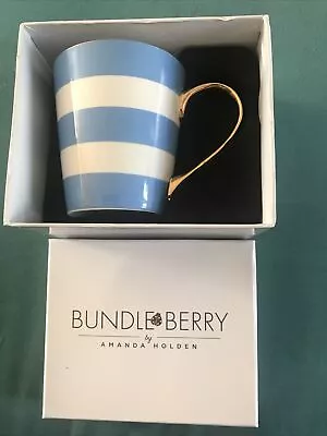 Buy Bundleberry By Amanda Holden Striped Mug Blue Similar To Cornishware • 2.50£
