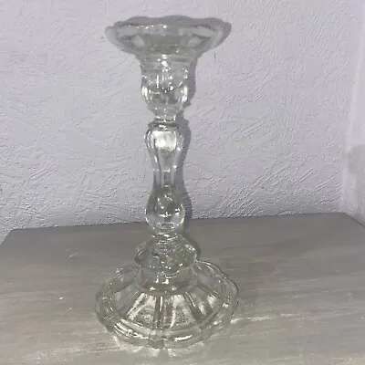 Buy Vintage Glass Candle Holder Taper Candle Flower Shapetop And Bottom • 5.99£