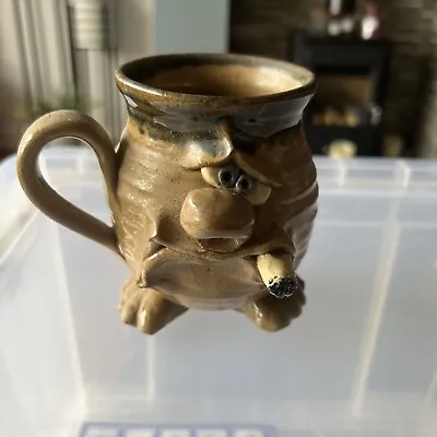 Buy Vintage Collectable Studio Art Pottery Ugly Face Mug - Unmarked • 7£