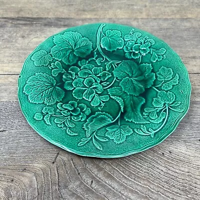 Buy Green Majolica Leaf Plate Rare • 14.99£