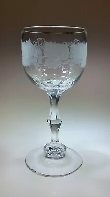 Buy Antique  Cut And Engraved Victorian Wine Glass C1870 • 24.99£