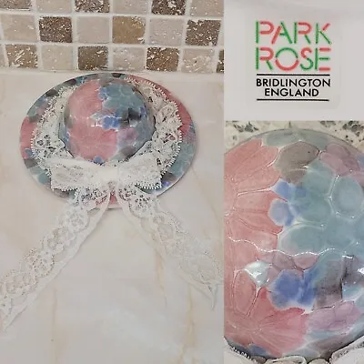 Buy Park Rose Bridlington Pottery Floral Summer Hat Finished With Lace Multicoloured • 12.99£
