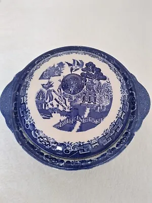 Buy Vintage ADDERLEY WARE * WILLOW PATTERN Tureen In Good Used Condition • 40£