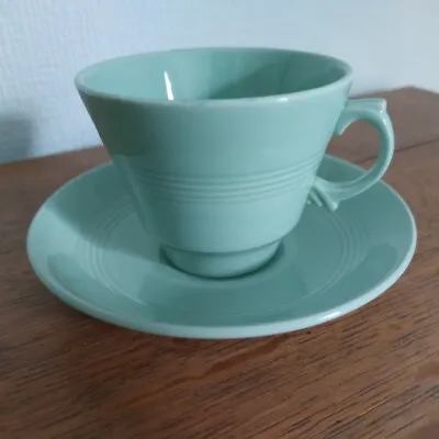 Buy Wood's Ware Beryl England Tea Cup & Saucer 1940/50s • 10£