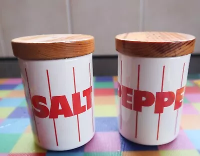 Buy Hornsea Pottery Red Stripe Salt And Pepper Pots, Retro Eighties 80s • 5£