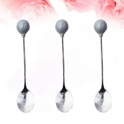 Buy  6 Pcs Eating Spoon Soup Spoons Tableware Stainless Steel Coffee • 10.08£