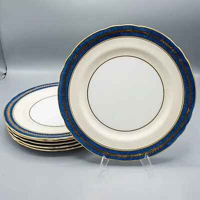Buy Aynsley 1846 Powder Blue Dinner Plates Set Of 6 - 10 5/8  Dia FREE USA SHIPPING • 125.11£