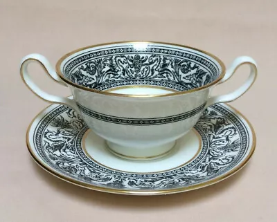 Buy Wedgwood  Florentine  (Black, W4312) SOUP COUP & STAND • 32£