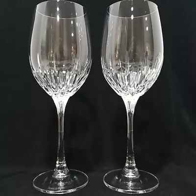 Buy Godinger CHELSEA Crystal Water Goblets Set Of 2 Glasses Shannon Signed 9.25  EUC • 158.21£