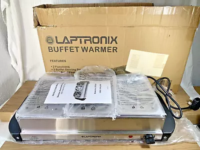 Buy Buffet Warmer Food Server Hot Plate 4.5L 3 Tray Adjustable Temp 230W • 39.99£