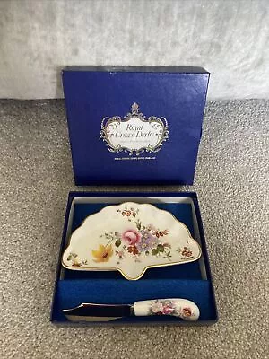 Buy Vintage Royal Crown Derby Posies China Boxed Set Cheese Or Butter Dish And Knife • 30£