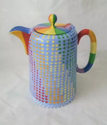 Buy Rainbow Dot Art Jug Tea Pot Coffee Pot Teapot Rainbow Dotwork Art Finished Pot • 22£