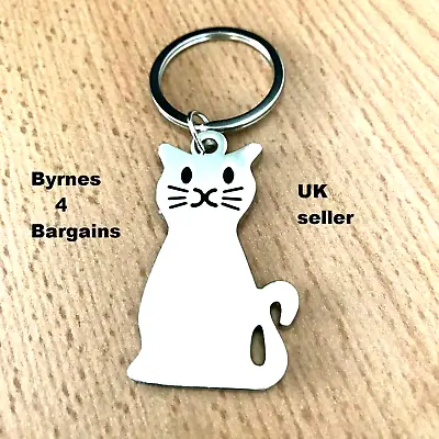 Buy Cat Key Ring Chain Fob Kitten Polished Metal Handbag Charm Gift UK  • 3.75£
