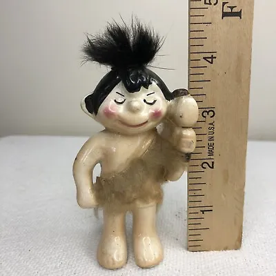 Buy Vintage Bradley Exclusives Ceramic Cave Man Figurine Japan Fur 4” Tall Men • 10.78£