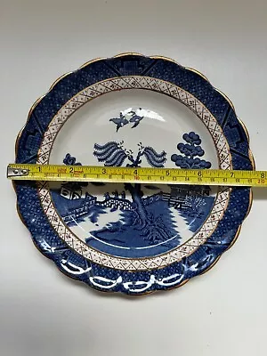 Buy Booths Real Old Willow A8025 Gold Rimmed Plate (7 3/4 Inches) • 11.95£