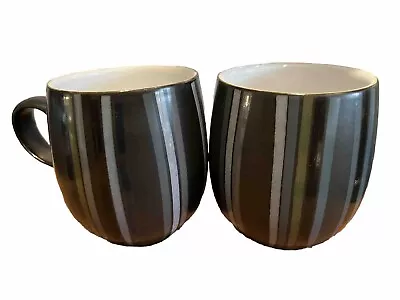 Buy Denby Jet Stripes Mugs X2 Good Condition • 35£