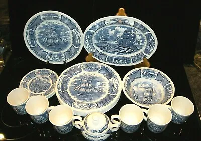 Buy Fair Winds Blue On White Dinnerware By Alfred Meakin, Staffordshire, England • 15.13£