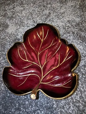 Buy Carlton Ware Rouge Royale Leaf Plate Tray  7.5  L X 6.5  W • 11£