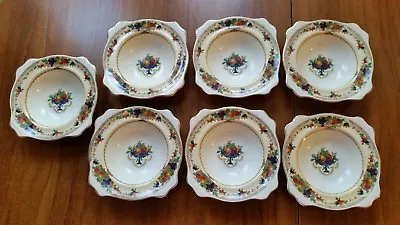 Buy Vintage SOHO Pottery Ambassador Dessert Pudding Bowls Set Of 7 - Fruits Design • 14.99£