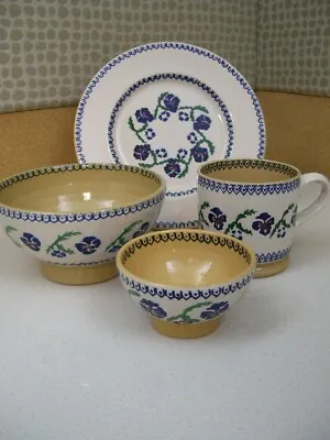 Buy Four Pieces Nicholas Mosse PANSY Pattern Bowls, Cup, Plate • 96.04£