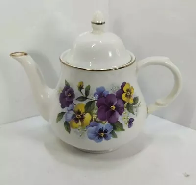 Buy Antique Arthur Wood Fine Staffordshire Ironstone Pansy Teapot W/Gold Gilt • 26.91£