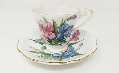 Buy Vintage Royal Standard Bone China Winsome Iris Tea Cup & Saucer Set VGC RARE 7cm • 34.99£