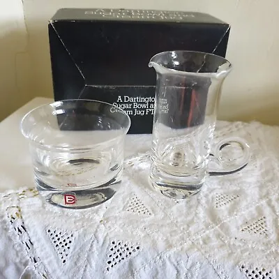 Buy Vintage Dartington Glass Sugar Bowl & Cream Jug Frank Thrower  * • 18£