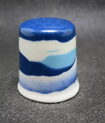 Buy Coll Pottery Isle Of Lewis Thimble - Blue&white • 2.90£