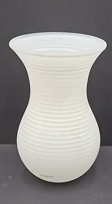 Buy White Swirl Kosta Boda Glass Vase Sweeden 7.5  Tall Stickered Some Minor Flaws • 43.15£