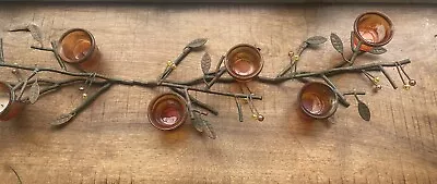 Buy Set 3 Metal Glass Tea Light Candle Stick Holders Vintage Unique Vine Detail • 16£