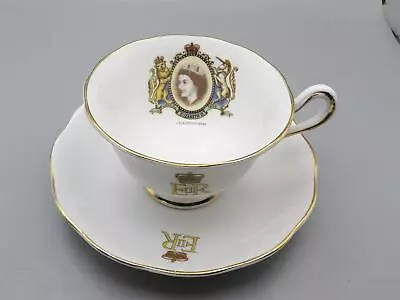 Buy Roslyn Fine Bone China Queen Elizabeth Coronation Cup And Saucer • 9.50£