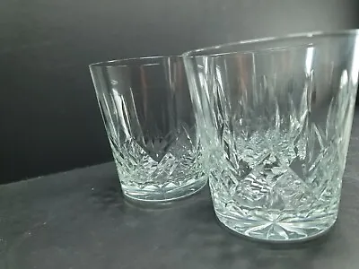 Buy 3x Lovely Large Cut Glass Unmarked Whiskey Tumblers Drinking Glasses • 15£
