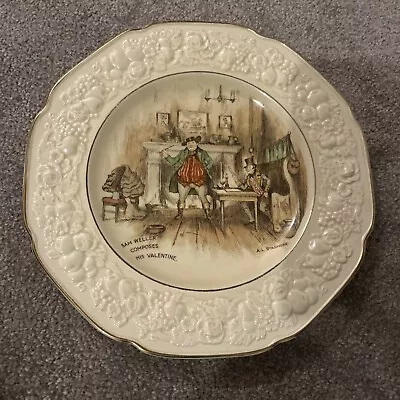 Buy CROWN DUCAL, Florentine, 'Sam Weller Composes His Valentine' 25 Cm Plate C.1930s • 15£