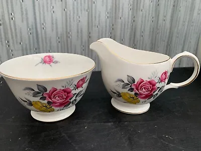 Buy Pretty Royal Vale Yellow & Pink  Roses Milk Jug & Sugar Bowl  - 7515 • 5£
