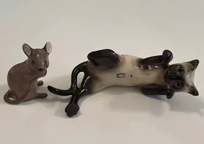 Buy Vintage Beswick Climbing Siamese Cat & Mouse Figurines • 65£