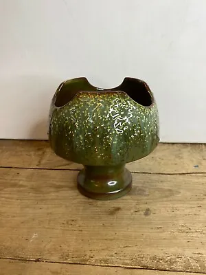 Buy Rare Vintage Green And Brown Textured Sylvac Mushroom Vase No. 4935. • 22£