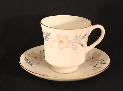 Buy Royal Tuscan England Fine Bone China Tea Cup Saucer Pale Flowers/Leaves  • 9.47£