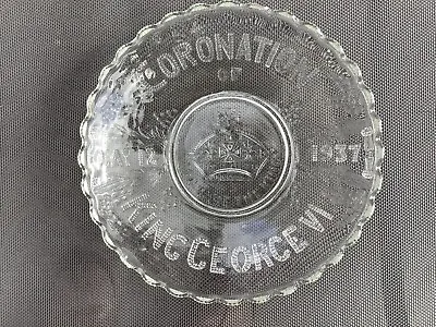 Buy King George V1 Glass Coronation Plate. (Diameter 9.5ins) • 5£