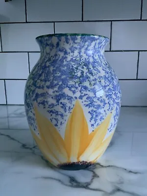 Buy Poole Pottery Vincent Sunflower Vase. Large 8 Inches. • 24.99£