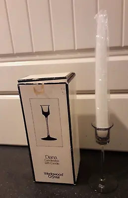 Buy WEDGWOOD LEAD CRYSTAL  DIANA  Candlestick With Candle NEW & BOXED • 14.99£