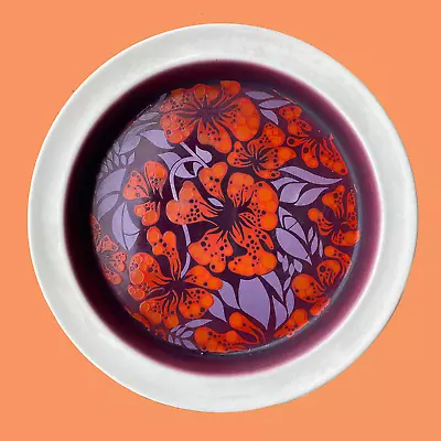 Buy Carlton Ware Bowl Orange And Purple Floral Bowl / Ashtray - 1960s Vintage • 15£