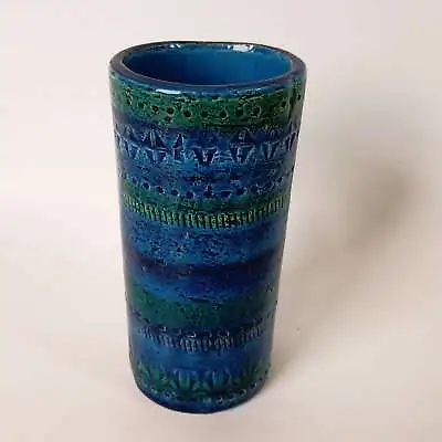 Buy 1960 Vase By Aldo Londi For Bitossi Blue Rimini Collection • 16.45£